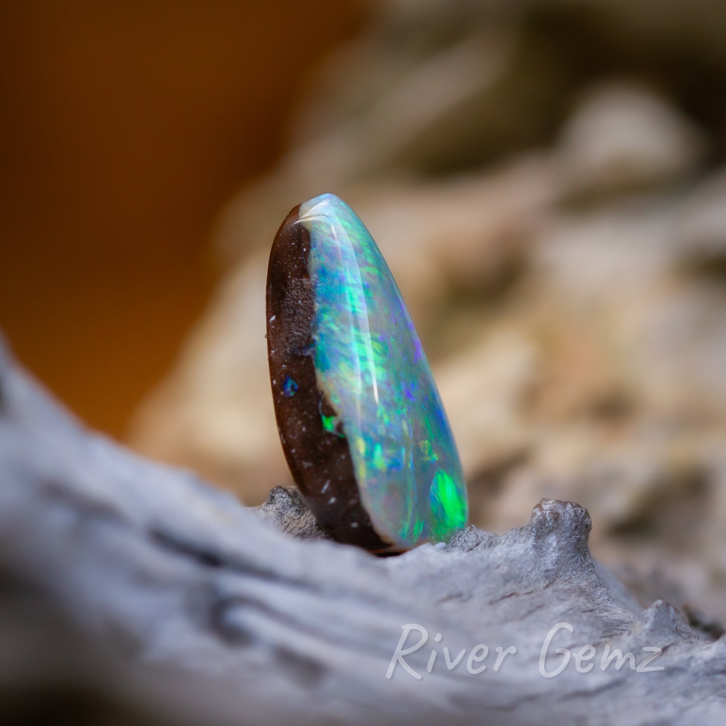 Australian Unset Crystal Boulder Opal 7.9 Carat [#1838]