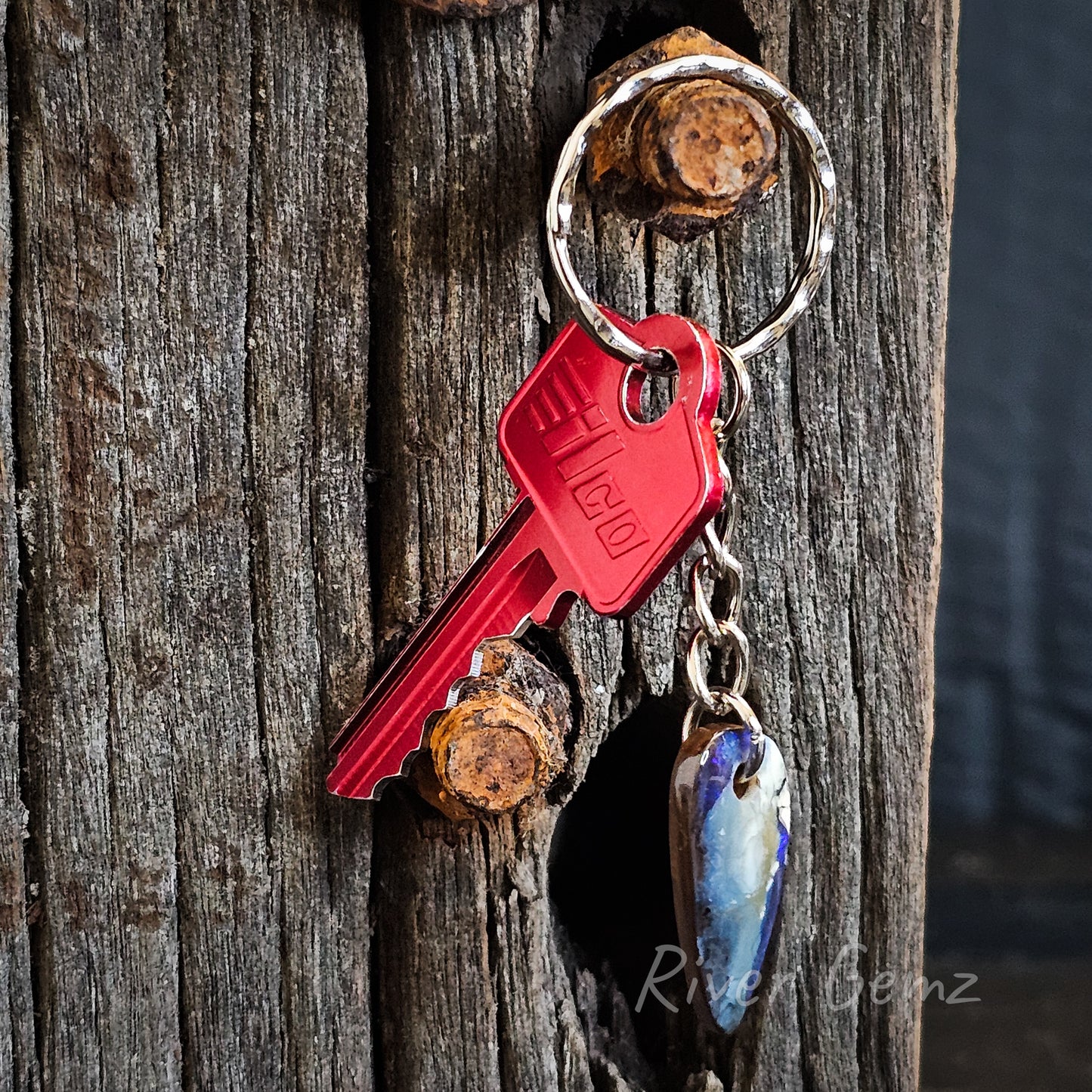 Boulder Opal Key Ring [#2877]