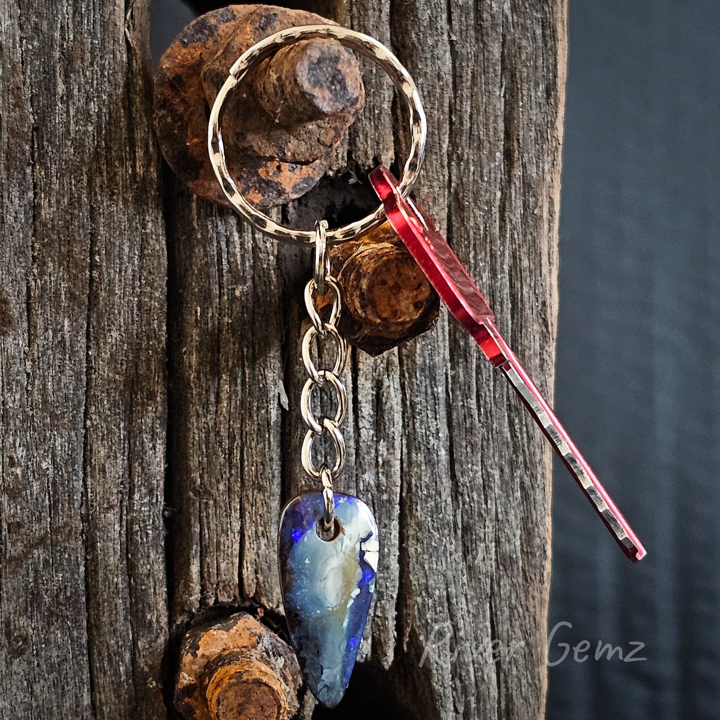 Boulder Opal Key Ring [#2877]