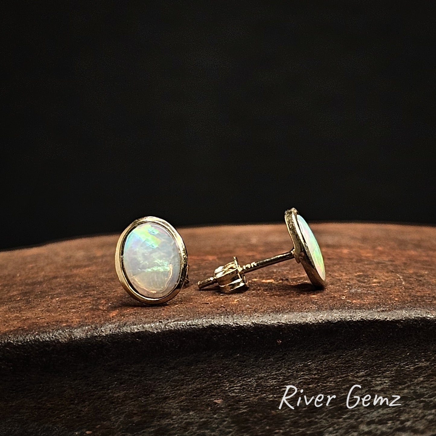 Left stud shown front view and right shown side on.