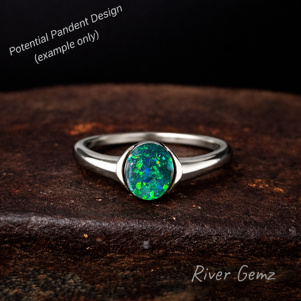 Lightning Ridge Unset Black Opal 1.0 Carat [#1864]