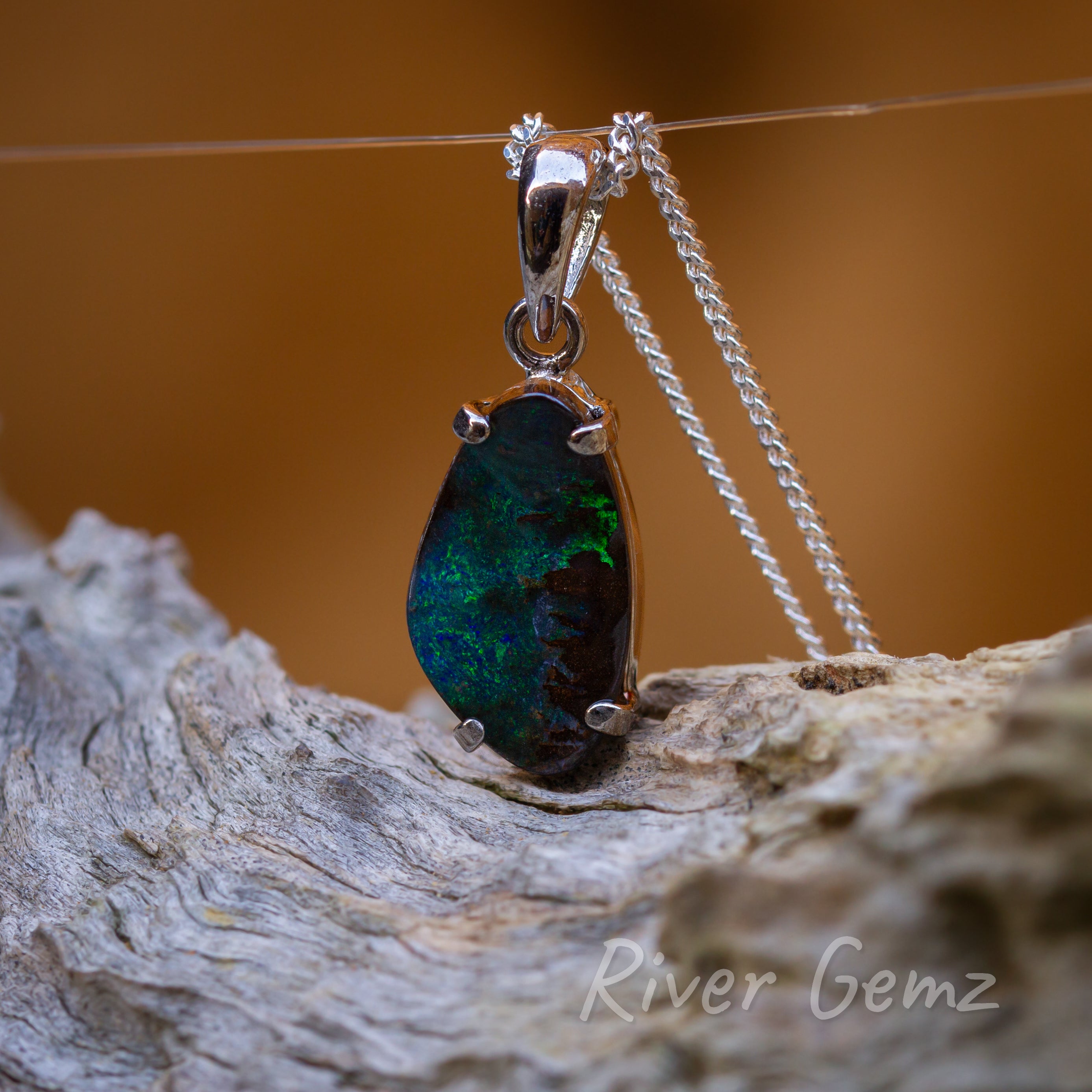 Green on sale opal pendant