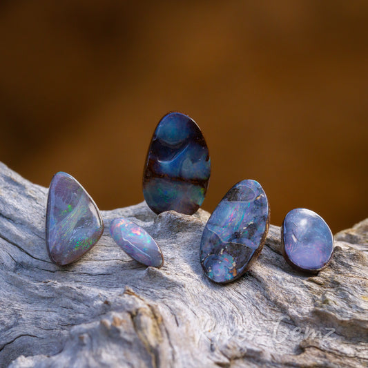 Queensland Unset Boulder Opal Quintet Parcel 11.65 Carat [#2466]