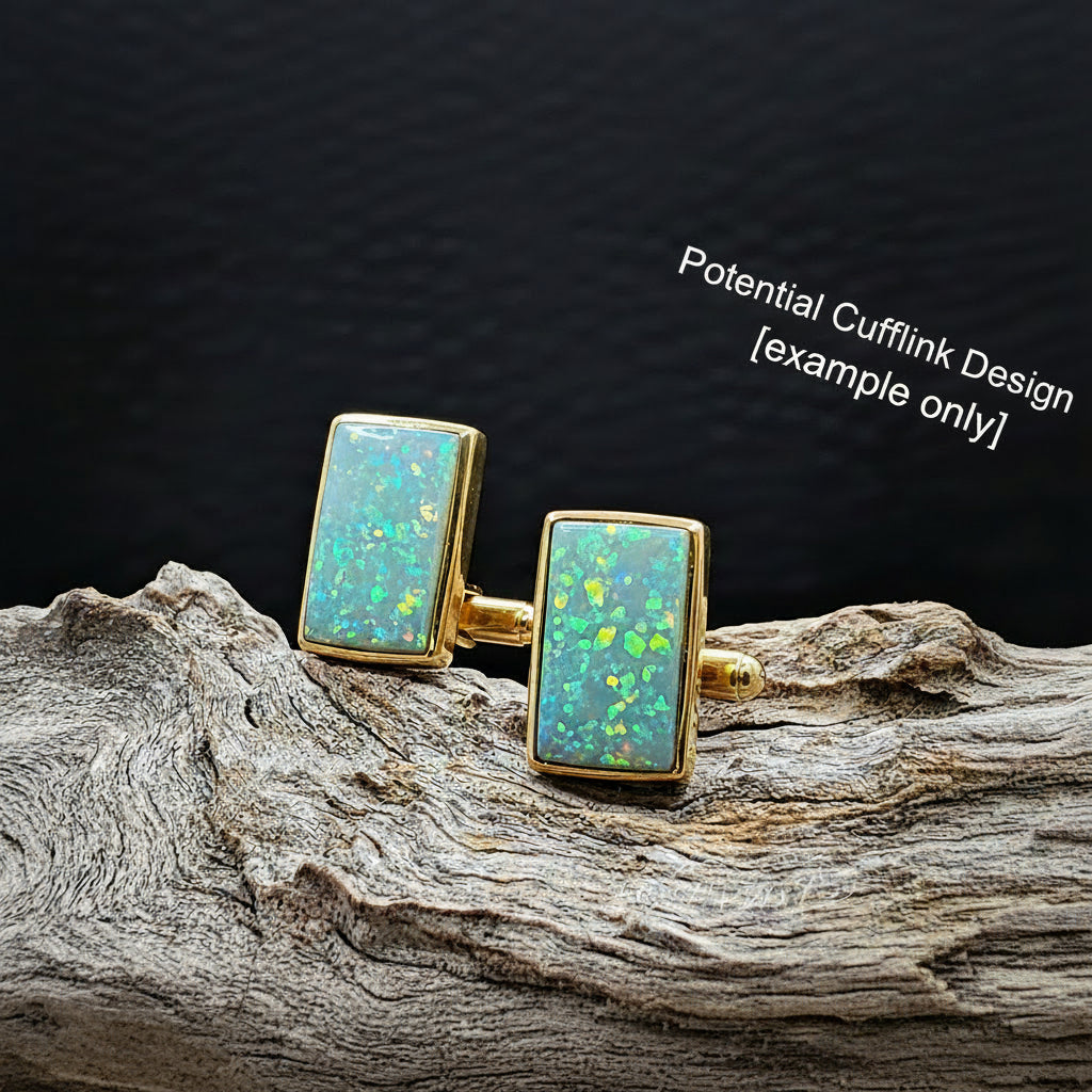 Queensland Unset Crystal Pipe Opal Pair 7.0 Carat [#2056]