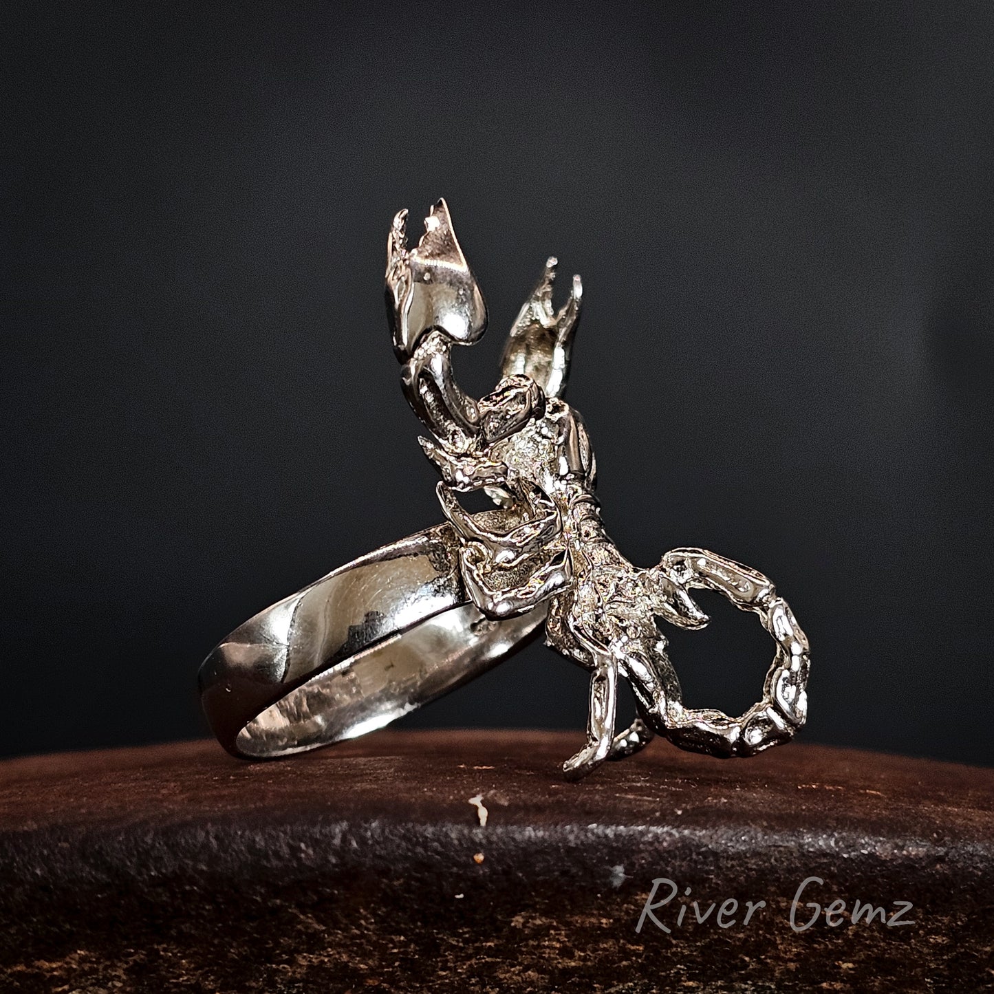 Sterling silver scorpion ring.